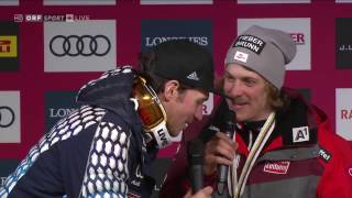 Felix Neureuther crasht Pressekonferenz mit Manuel Feller am 19022017 in St Moritz [upl. by Marley]