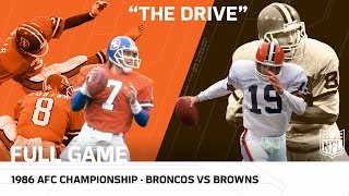 quotThe Drivequot Broncos vs Browns 1986 AFC Championship Game  NFL Full Game [upl. by Aryl124]