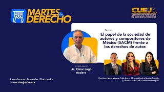 El papel de la sociedad de autores y compositores de México SACM  MartesdeDerecho [upl. by Dressler]