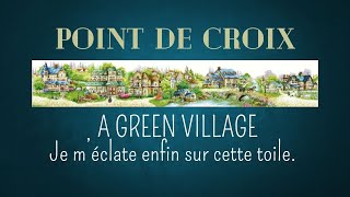 Point de croix  A Green Village European Town 1 crossstitch pointdecroix [upl. by Yrreiht]