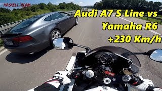 Audi A7 S line vs Yamaha R6  Audi A7 S Line Sollamak Yada Sollamamak Bütün olay Bu [upl. by Nelrac771]