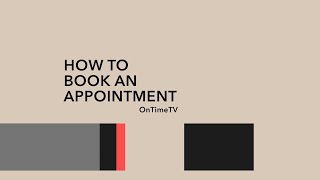 How do I book an appointment using OnTime [upl. by Norok]