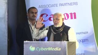 Shri Narendra Modi addressing at the CyberMedia ICT Business Awards 2013 in Delhi HD [upl. by Jaffe510]