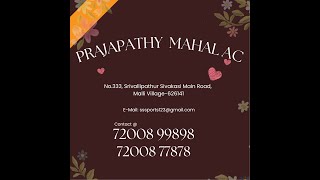 Prajapathy Mahal AC wedding hall [upl. by Orth]