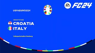 Croatia vs Italy  UEFA EURO 2024  EA Sports FC 24 [upl. by Nylecsoj557]