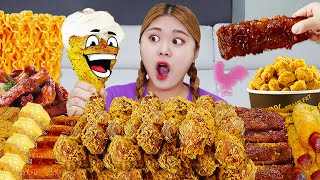 MUKBANG BHC 🍗 BHC SPICY FRIED CHICKEN BBURINKLE EATING SOUND by HIU 하이유 [upl. by Anileva235]