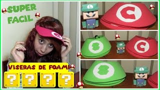 COMO HACER VISERAS DE FOAMI DE MARIO BROSSEVENDAY [upl. by Ayikin651]