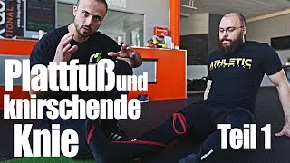 Knirschende Knie  Korrigierende Übung gegen einen Plattfuß feat Luke Brandenburg  TEIL 1 [upl. by Marysa]