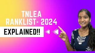 TNLEA rank list 2024  Detailed video in Tamil [upl. by Irme]