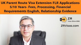 UK Parent Route Visa Extension FLR Application 5 10 Years Route Fees Processing Financial Required [upl. by Enibas275]