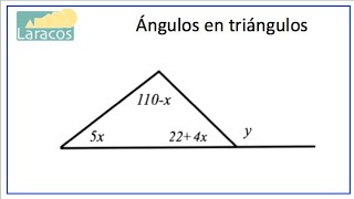 Angulos en Triangulos ejemplo 1 [upl. by Anemix932]