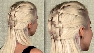 Double knotted braid Everyday half updo and ponytail hairstyle for long hair tutorial [upl. by Salmon]