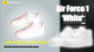 NBA 2K25 Shoe Creator  Air Force 1 Low White [upl. by Combe]