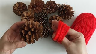 I MAKE AND SELL A LOT OF THEM  GENIUS RECYCLING IDEA WITH PINE CONE  CHRISTMAS 🌲 DIY [upl. by Assirem600]