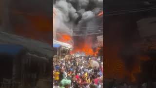 How Fire Destroys Properties Worth Billions at Dosumu Market in Lagos [upl. by Darline16]