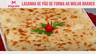 Receita Como fazer uma lasanha de pão de formo ao molho branco [upl. by Haridan590]