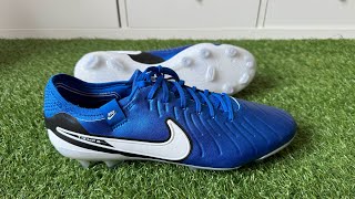 Nike Tiempo Legend 10 Elite FG Boots Review  On Feet amp Unboxing ASMR  Nike Mad Ambition Pack 4K [upl. by Yelats]