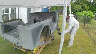 1979 Jeep CJ5 Restoration Episode 37 Spraying Epoxy and High Build Primer on the Tub [upl. by Darryl199]