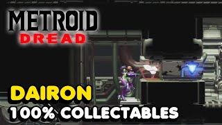 Metroid Dread  Dairon 100 All Collectable Locations Guide [upl. by Kiernan512]