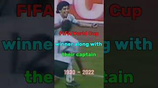 Fifa World Cup winner along with their captain  World Cup winner list 19302022 [upl. by Ermey]