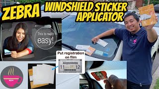 How to Easy Registration Sticker Install with Zebra Windshield Sticker Applicator Why not try it [upl. by Edmondo]