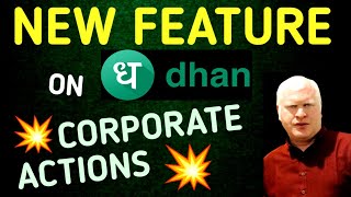 Dhan App New Feature Corporate Actions Explained in Hind  Dhan App Review [upl. by Loseff]