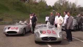 Sir Stirling Moss in the MercedesBenz 300 SLR  Mille Miglia track  AutoMotoTV [upl. by Aisnetroh]