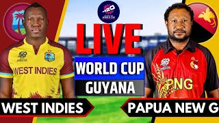 West Indies vs Papua New Guinea Live  Live Score amp Commentary  PNG vs WI Live  T20 World Cup 2024 [upl. by Leryt]