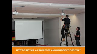 How to install Projector and Motorized Projector Screen [upl. by Ameh]