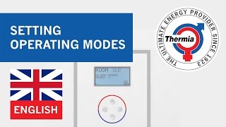 English  Setting operating modes  Thermia heat pump [upl. by Nysa678]