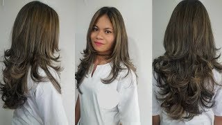 COMO HACER CORTE EN CAPAS PARA LUCIR EN CABELLO LARGO  LEONARDO RAMIREZ [upl. by Korns]