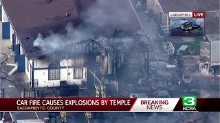 Explosions near Sikh temple caused by propane tanks Sacramento County officials say [upl. by Doownel]