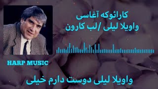 Karaoke  Aghasi  Mix  Vaveyla Leyli Labe Karon  کارائوکهآغاسیلب کارونواویلا لیلی [upl. by Akitahs879]