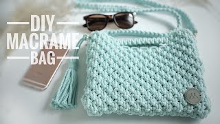 DIY Macrame Bag  Torebka ze sznurka [upl. by Athalia]