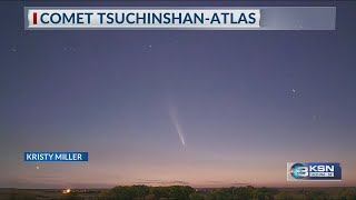 TsuchinshanAtlas comet seen from across Kansas [upl. by Marucci]