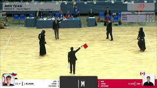 Czech Republic vs Canada  19th World Kendo Championships Mens Team Preliminary Heats [upl. by Anahsohs]