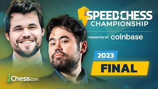 Speed Chess Championship 2023 Final  Magnus v Hikaru GOATs Meet Again 2nd Year In A Row coinbase [upl. by Bigg]