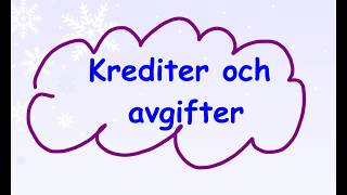 234 Krediter och avgifter [upl. by Otrebla]