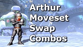 UMVC3 Arthur moveset swap combo video [upl. by Arihsay392]