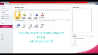 How to create student database in MS access 2010 [upl. by Layor]