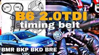 Timing belt Change  Passat B6 20 tdi [upl. by Assenev]