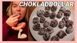 Recept  goda amp nyttigare chokladbollar med protein [upl. by Greenman]