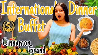 යන්නම ඕනි 5 Star Dinner Buffet එකක් 🍞🍗🍜 Cinnamon Grand International Dinner Buffet [upl. by Cormack]