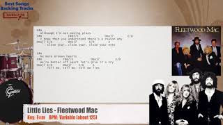 🥁 Little Lies  Fleetwood Mac Drums Backing Track with chords and lyrics [upl. by Gareri]