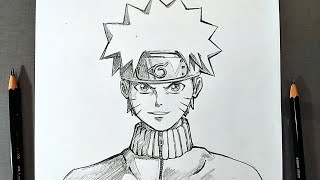 Uzumaki Naruto drawing easy Naruto uzumaki drawing tutorial Naruto uzumaki shading drawing [upl. by Lymann953]