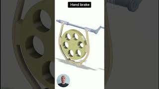 Hand brake cad working mechanism gripper 3ddesign engineering solidworks [upl. by Kunin]