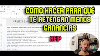 QUE PUEDO CARGAR EN SIRADIG 572 PARA QUE ME RETENGAN MENOS GANANCIAS  Deducciones Permitidas AFIP [upl. by Akehsal926]