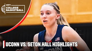 PAIGE BUECKERS 30PIECE 😤 UConn Huskies vs Seton Hall Pirates  Full Game Highlights [upl. by Annaxor85]