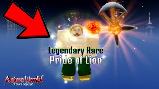 NEW CODE🔥NEW LEGENDARY RARE ESCANOR PRIDE OF LION IS OP AIR SHOWCASE ANIME WORLD TOWER DEFENSE [upl. by Edurtreg732]