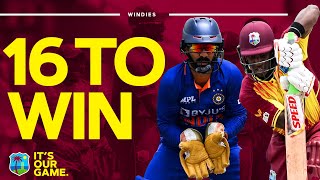 🍿 TENSE Finish  🏏 16 To Win off 12 Balls  📺 West Indies v India T20 International [upl. by Roinuj492]